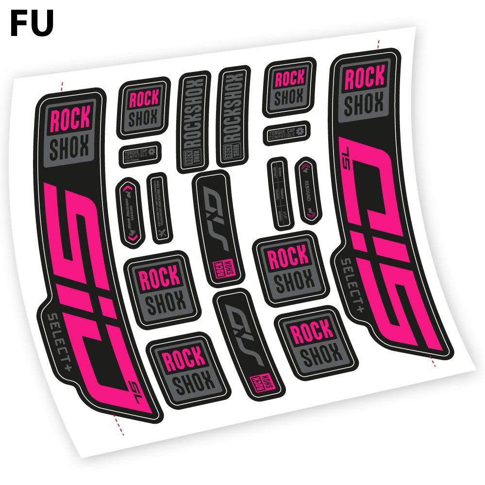Adesivi Forcella Rock Shox Sid Select SL 2021 29" in vinile - Fucsia