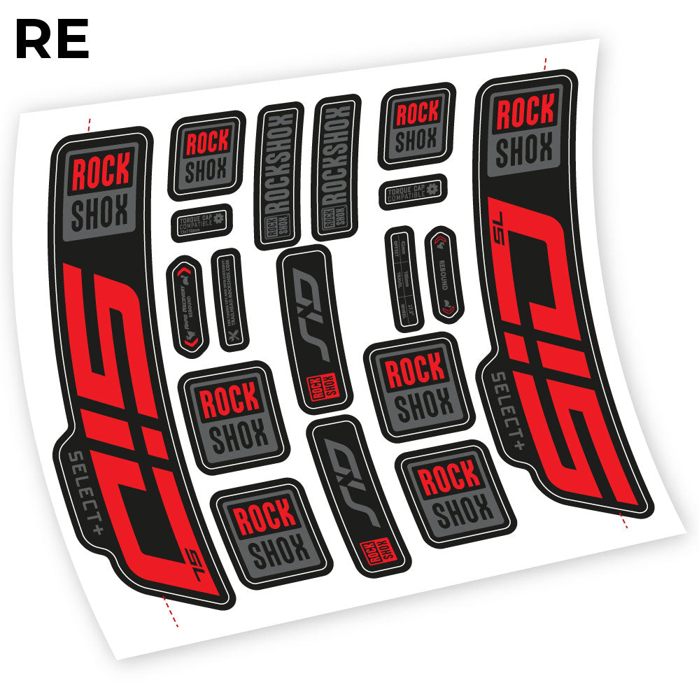 Adesivi Forcella Rock Shox Sid Select SL 2021 29" in vinile - Rosso