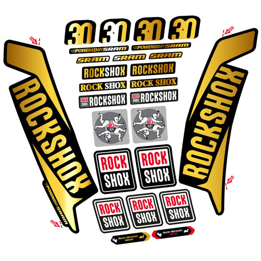 Adesivi Forcella Rock Shox TK30 2016 in vinile