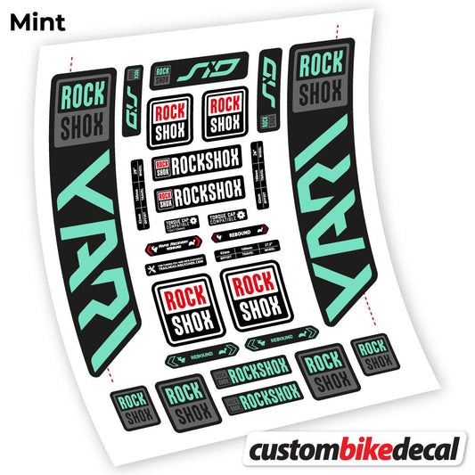 Adesivi Forcella Rock Shox Yari 2021 in vinile