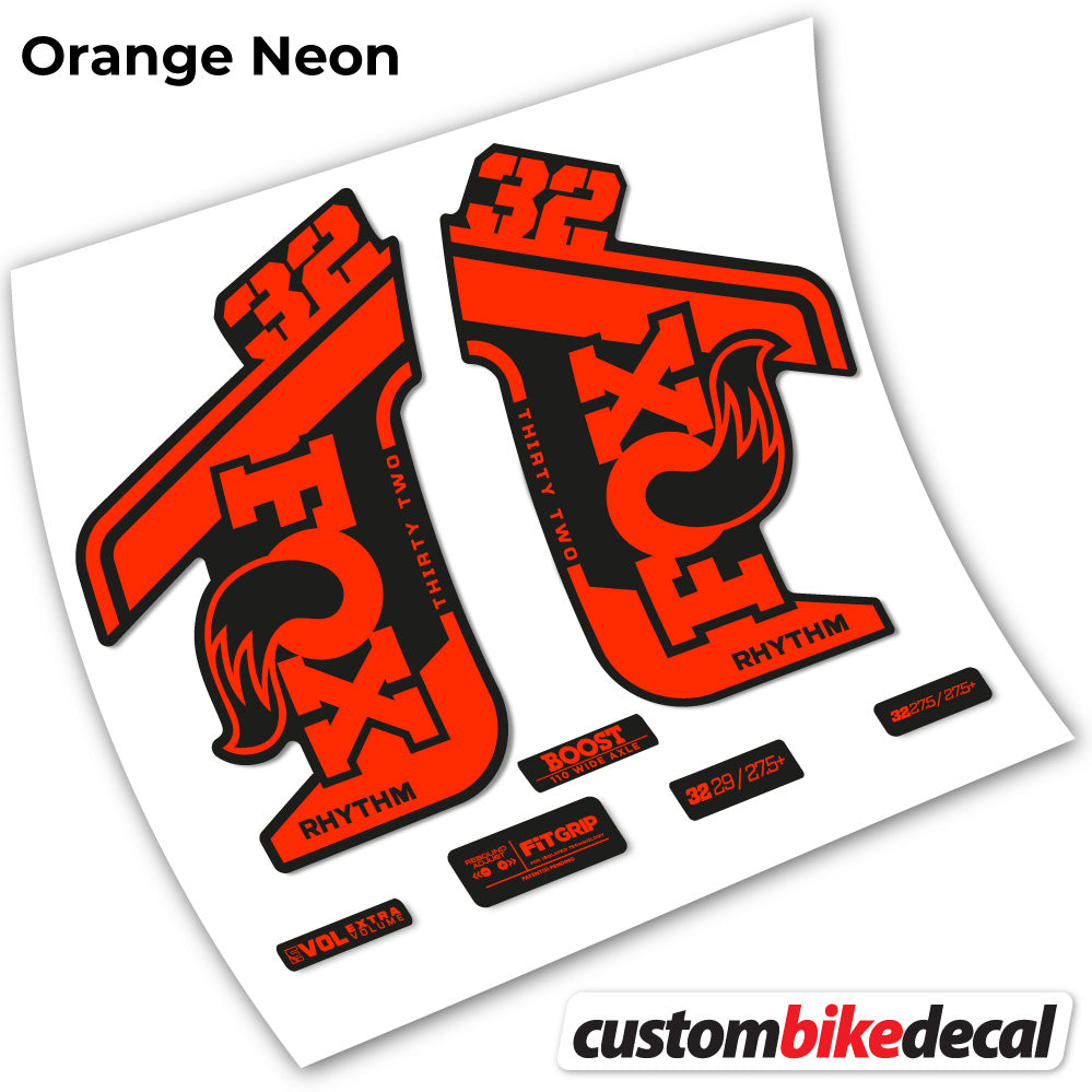 Adesivi Forcella Fox Rhythm in vinile - Arancione Neon