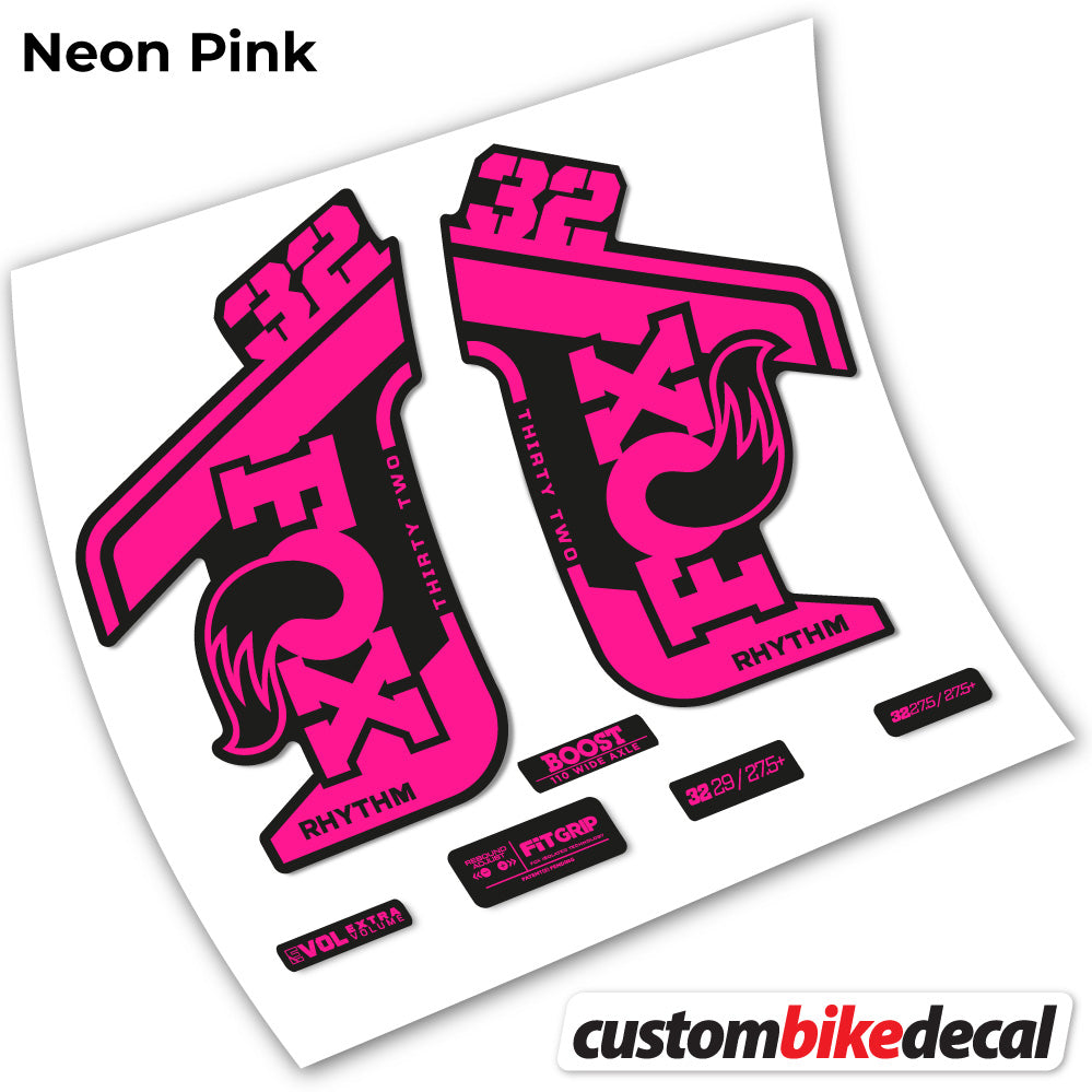 Adesivi Forcella Fox Rhythm in vinile - Rosa Neon