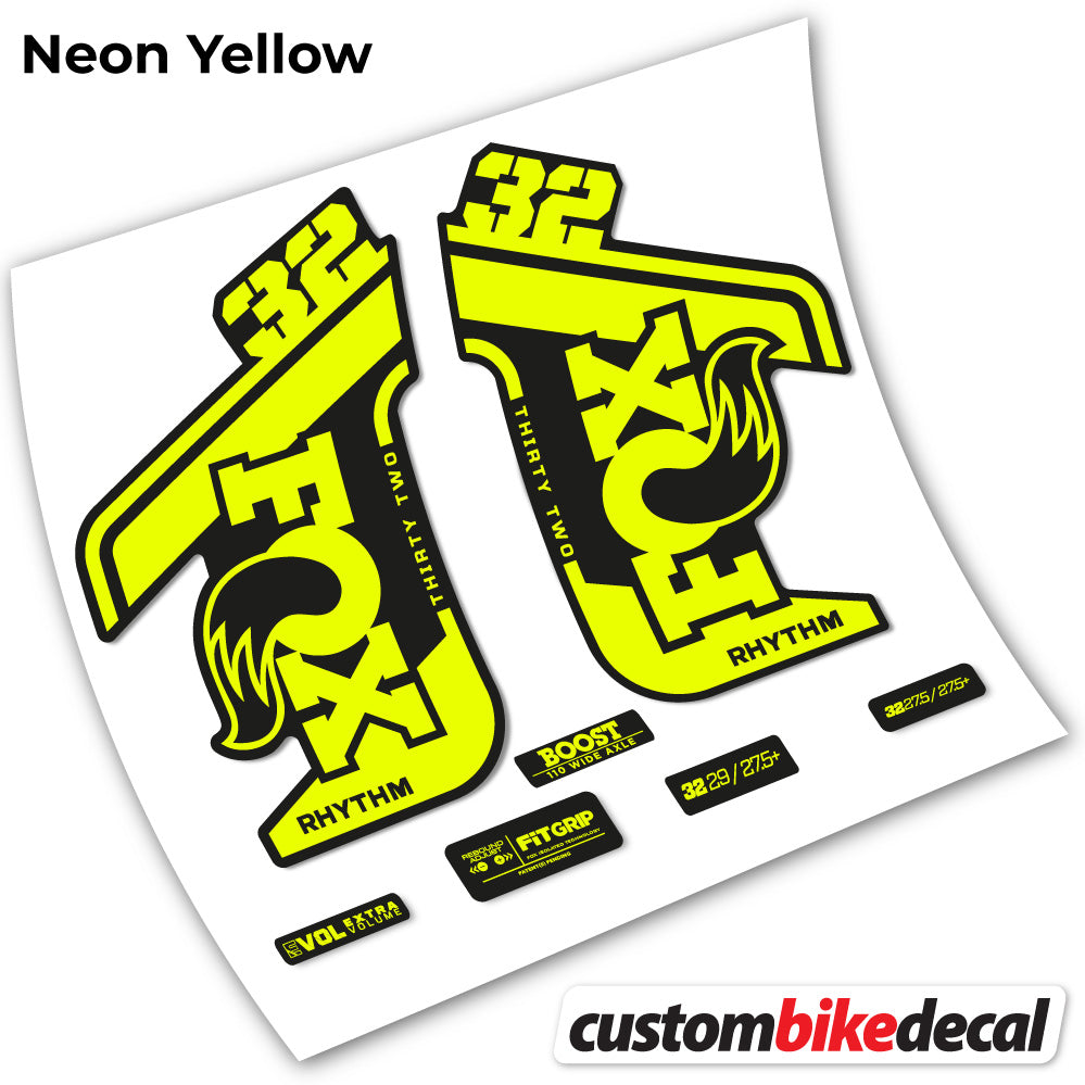 Adesivi Forcella Fox Rhythm in vinile - Giallo Neon