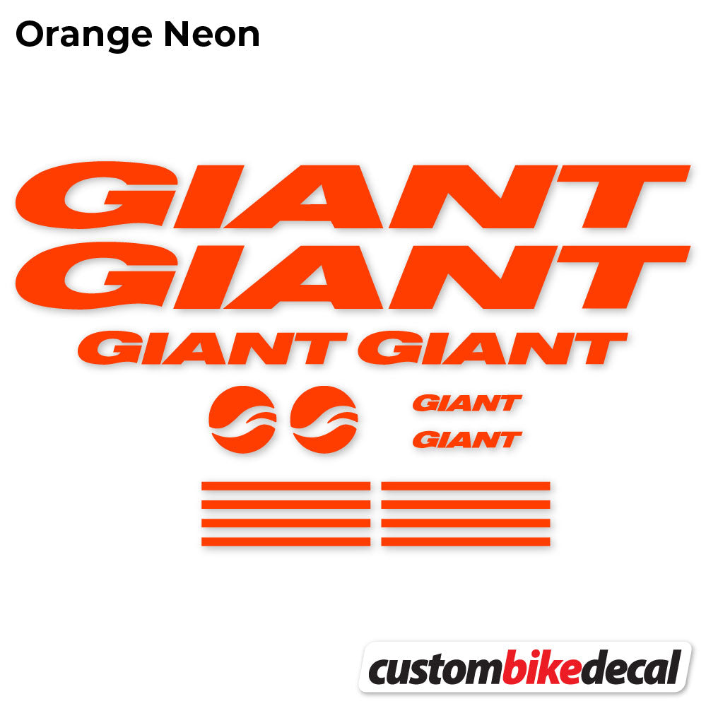 Adesivi Telaio GIANT in vinile - Arancione Neon