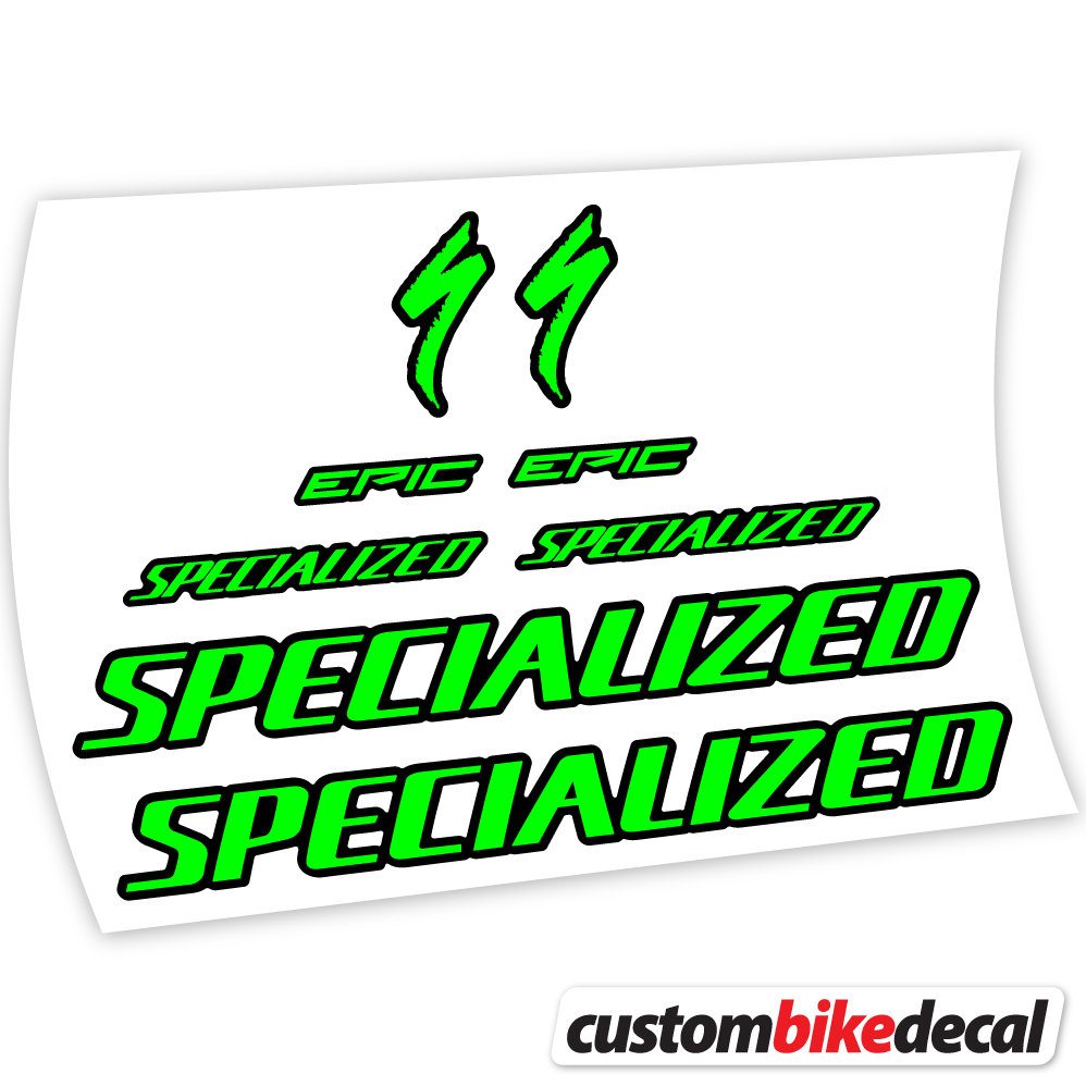 Adesivi Telaio Specialized Epic Expert Carbon 2020 in vinile - Verde Neon
