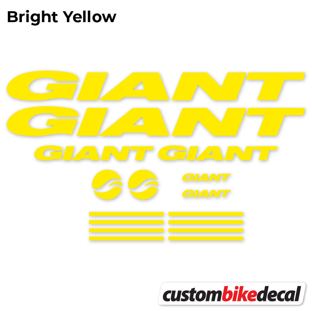Adesivi Telaio GIANT in vinile - Giallo