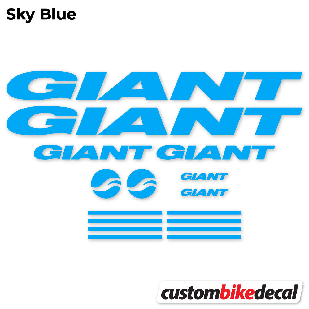 Adesivi Telaio GIANT in vinile - Azzurro Cielo