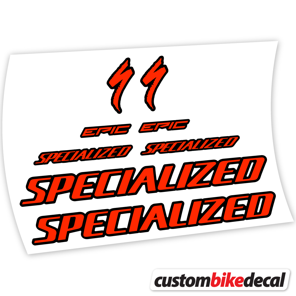 Adesivi Telaio Specialized Epic Expert Carbon 2020 in vinile - Rosso Neon