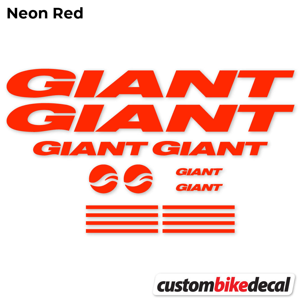 Adesivi Telaio GIANT in vinile - Rosso Neon