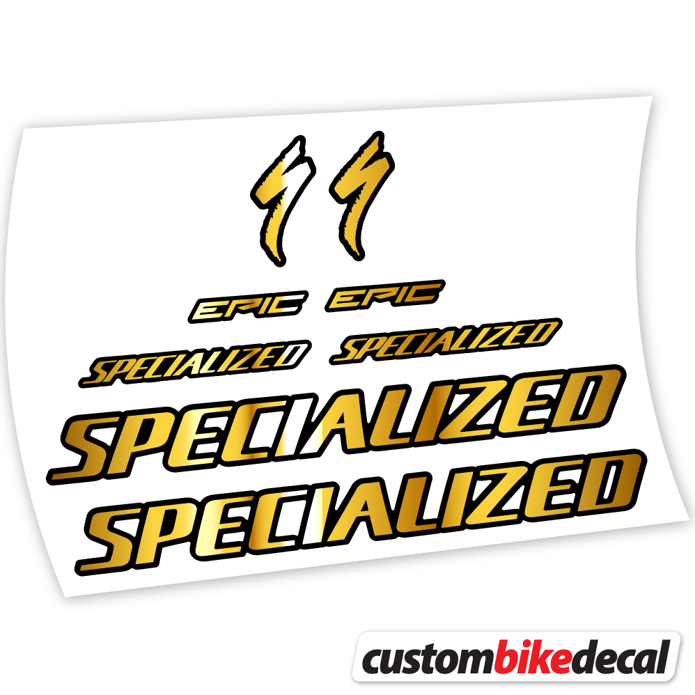 Adesivi Telaio Specialized Epic Expert Carbon 2020 in vinile - Oro Cromato