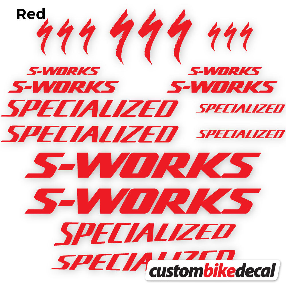 Adesivi Telaio Specialized S-Works in vinile - Rosso