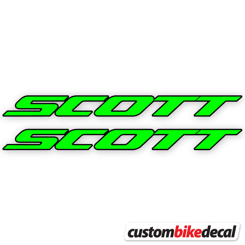 Adesivi Telaio Scott in vinile - Verde Neon