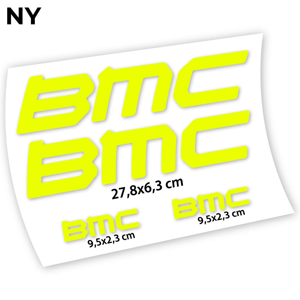 Adesivi Telaio BMC in vinile - Giallo Neon