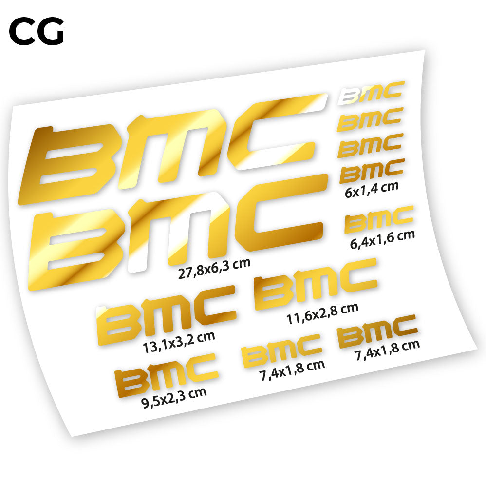 Adesivi Telaio BMC Square in vinile - Oro Cromato