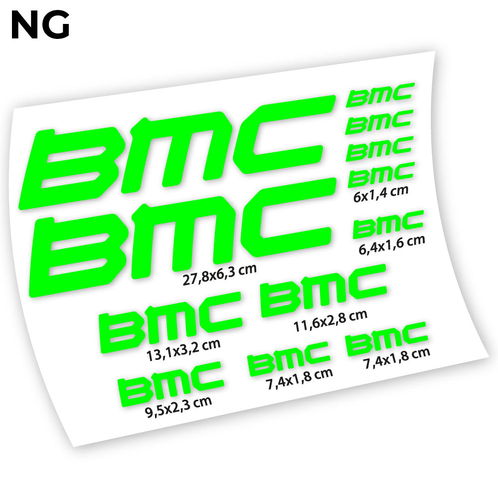 Adesivi Telaio BMC Square in vinile - Verde Neon