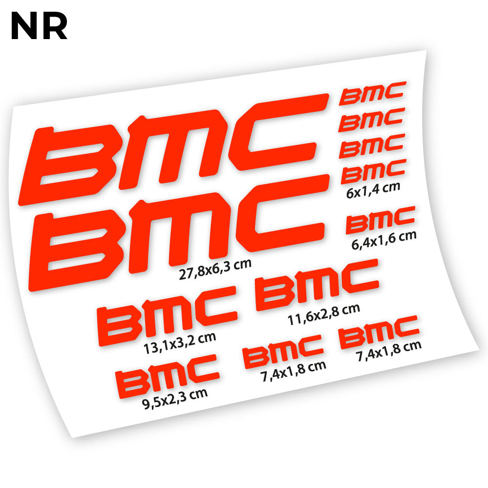 Adesivi Telaio BMC Square in vinile - Rosso Neon