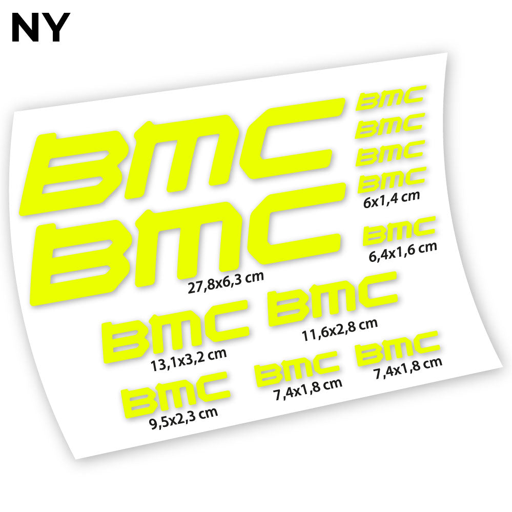 Adesivi Telaio BMC Square in vinile - Giallo Neon