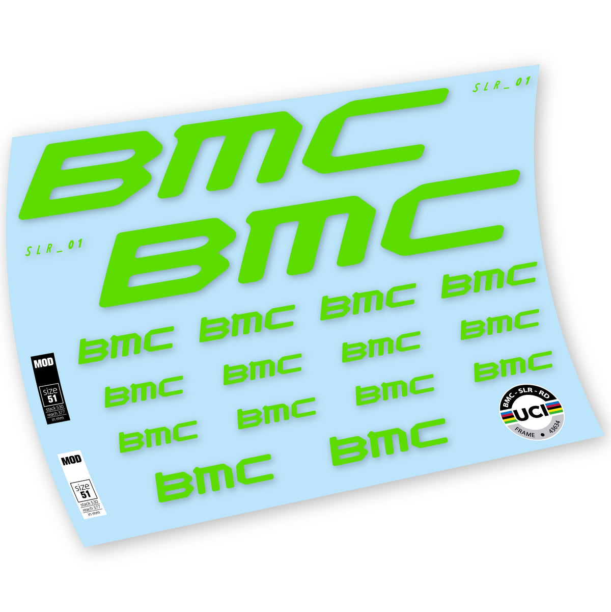Adesivi Telaio BMC Team Machine SLR01 2021 in vinile