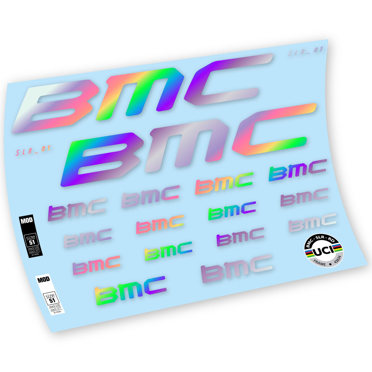 Adesivi Telaio BMC Team Machine SLR01 2021 in vinile