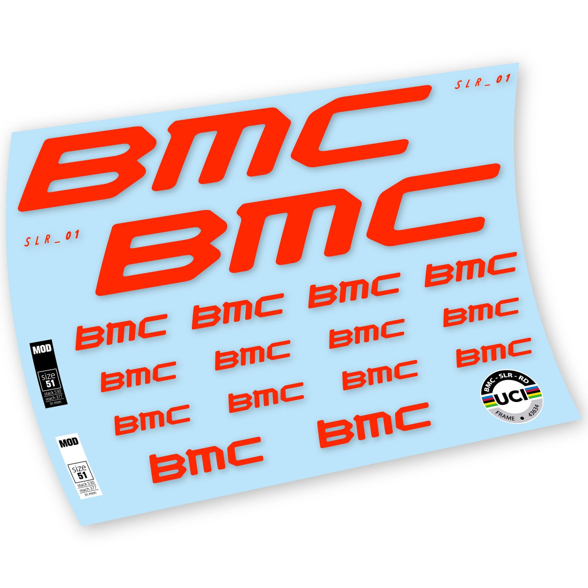 Adesivi Telaio BMC Team Machine SLR01 2021 in vinile