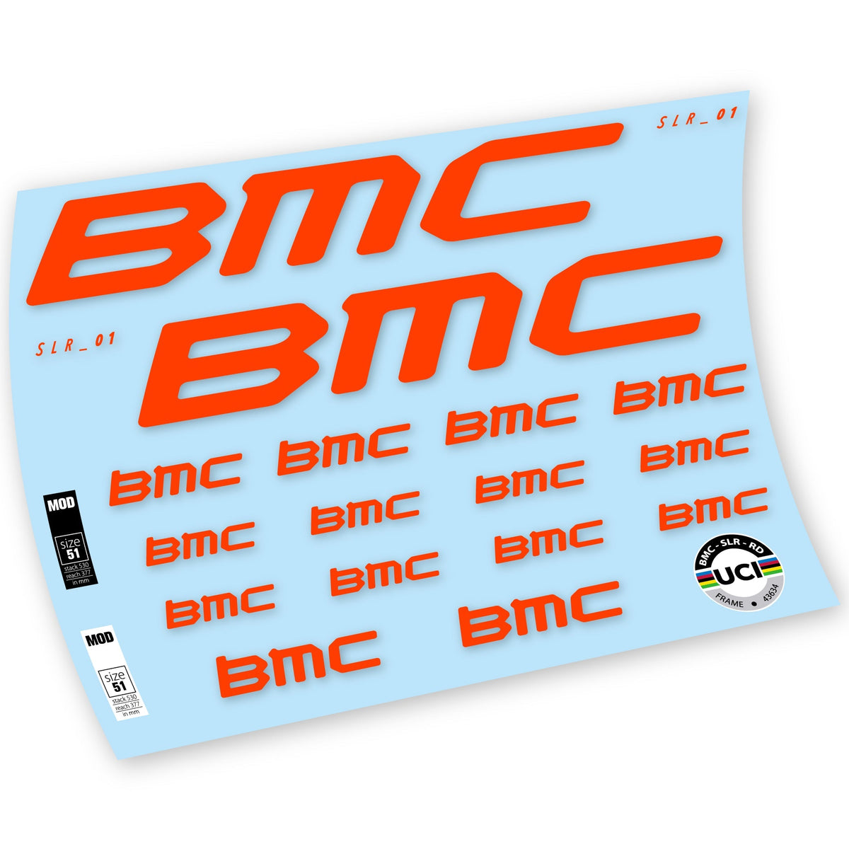 Adesivi Telaio BMC Team Machine SLR01 2021 in vinile