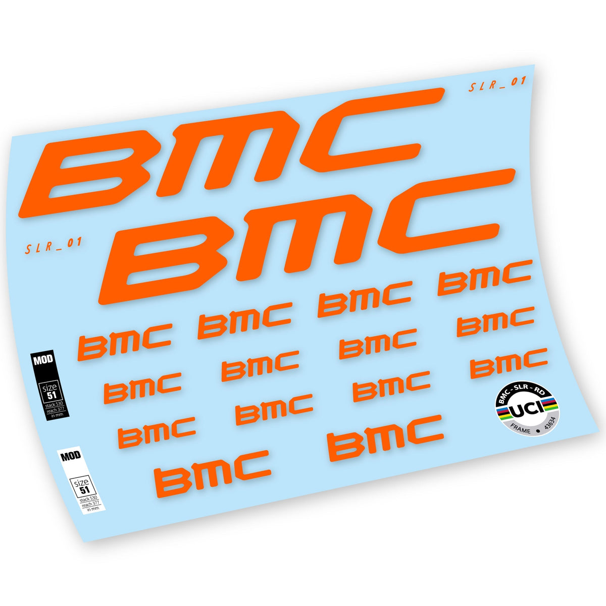 Adesivi Telaio BMC Team Machine SLR01 2021 in vinile