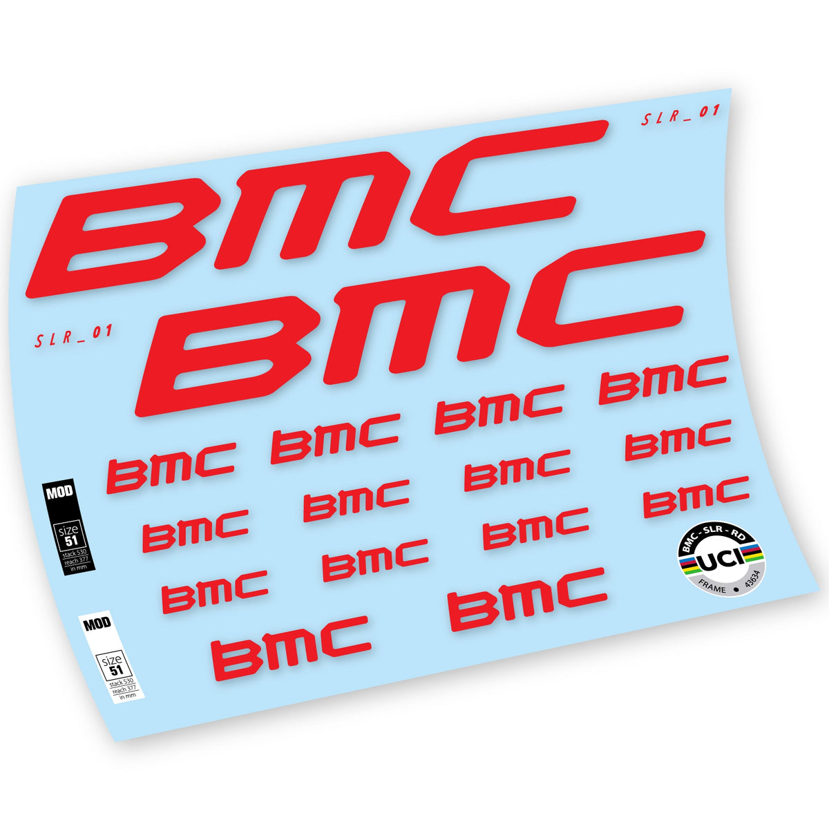Adesivi Telaio BMC Team Machine SLR01 2021 in vinile