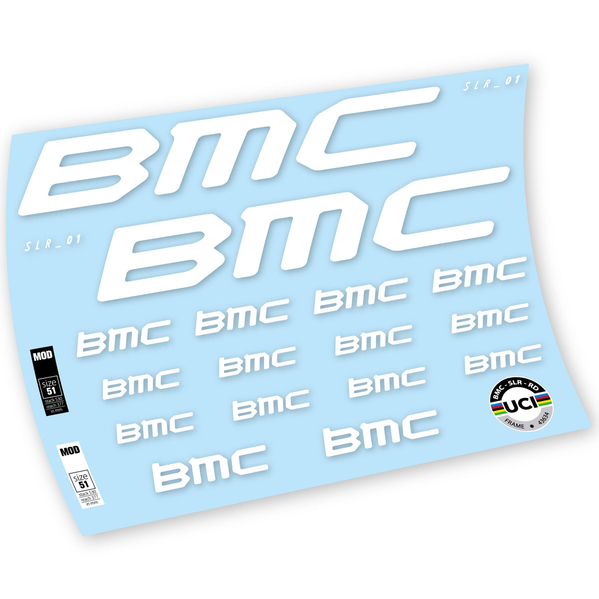 Adesivi Telaio BMC Team Machine SLR01 2021 in vinile