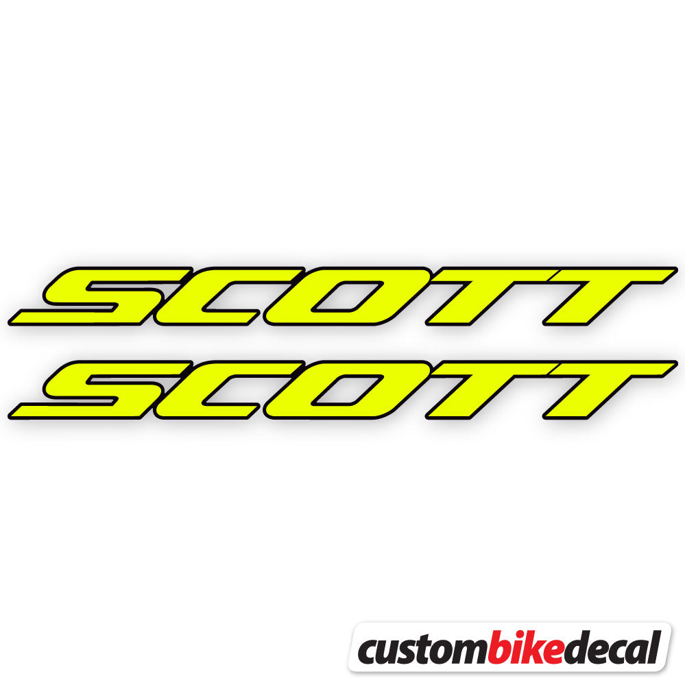 Adesivi Telaio Scott in vinile - Giallo Neon