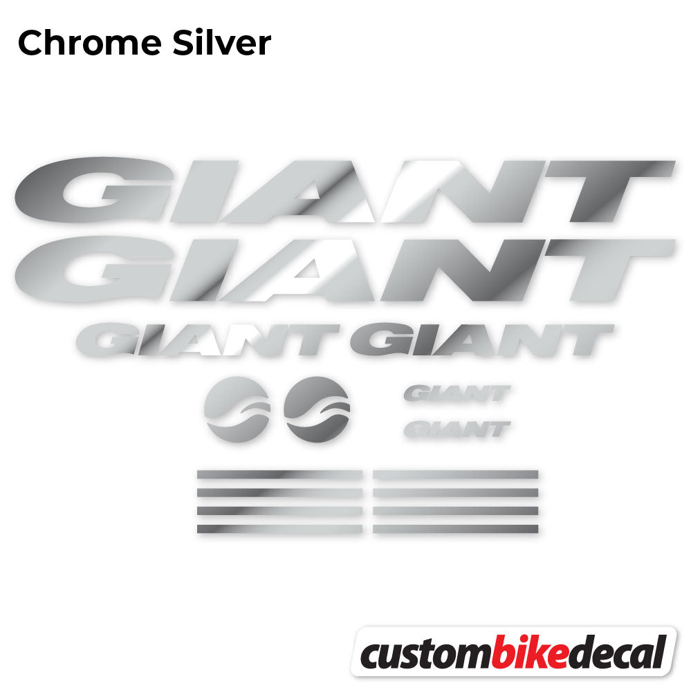 Adesivi Telaio GIANT in vinile - Argento Cromato