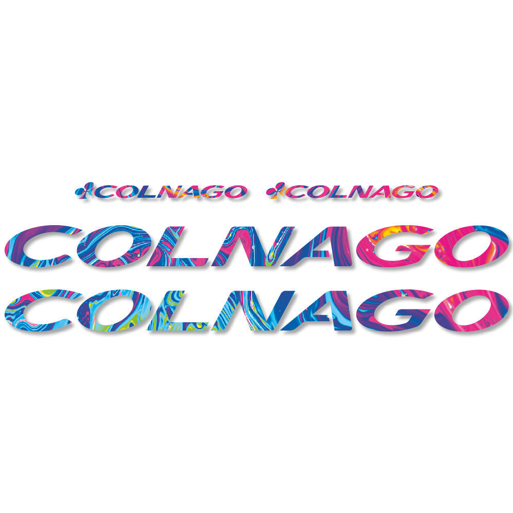 Adesivi Telaio Colnago in vinile - Arcobaleno Psichedelico