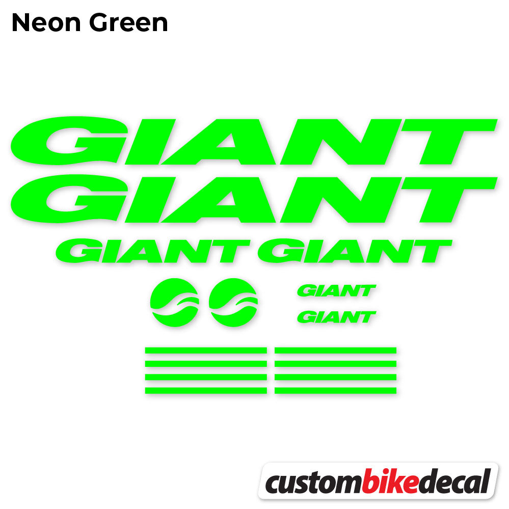 Adesivi Telaio GIANT in vinile - Verde Neon