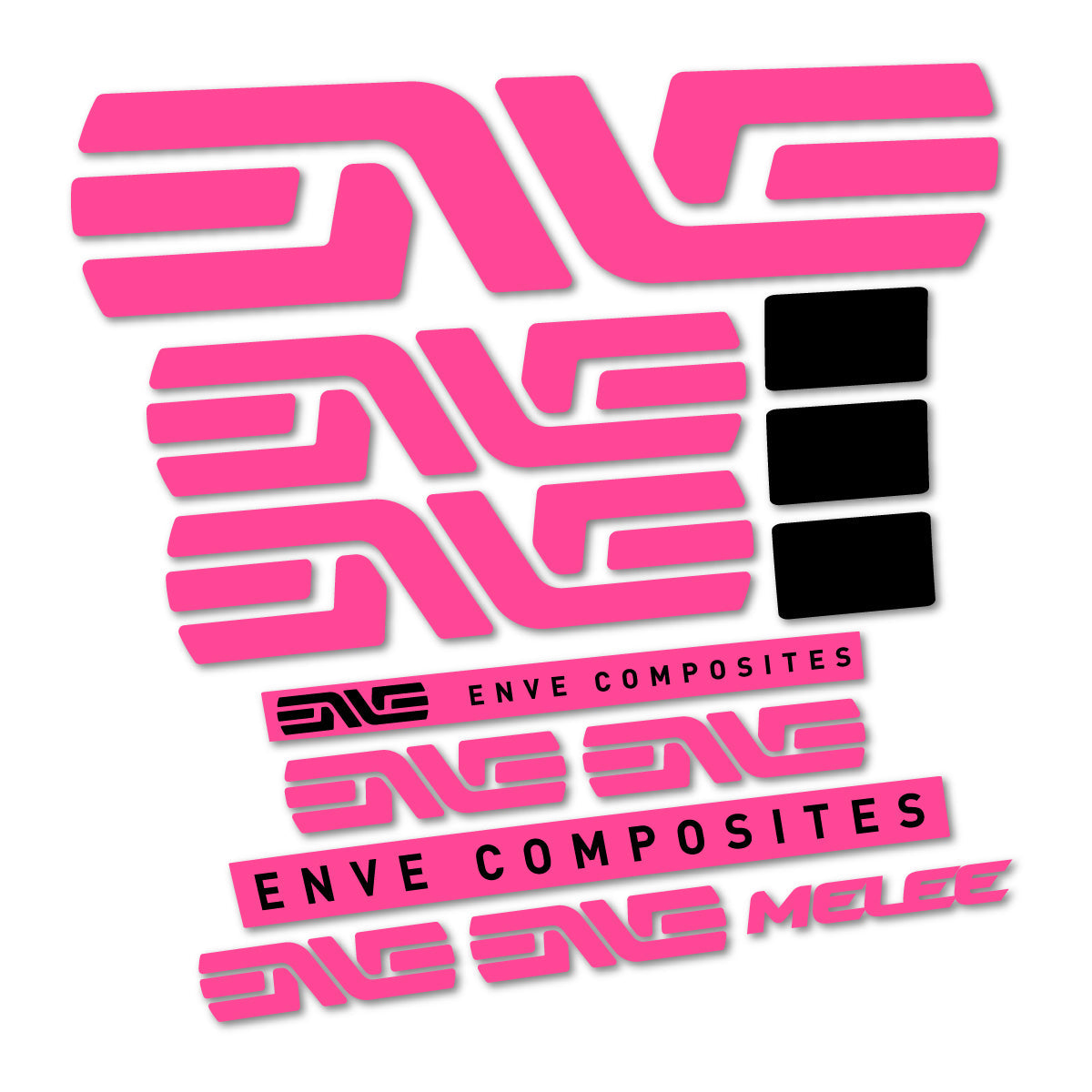 Adesivi Telaio Envx Melee 2026 in vinile - Rosa Confetto