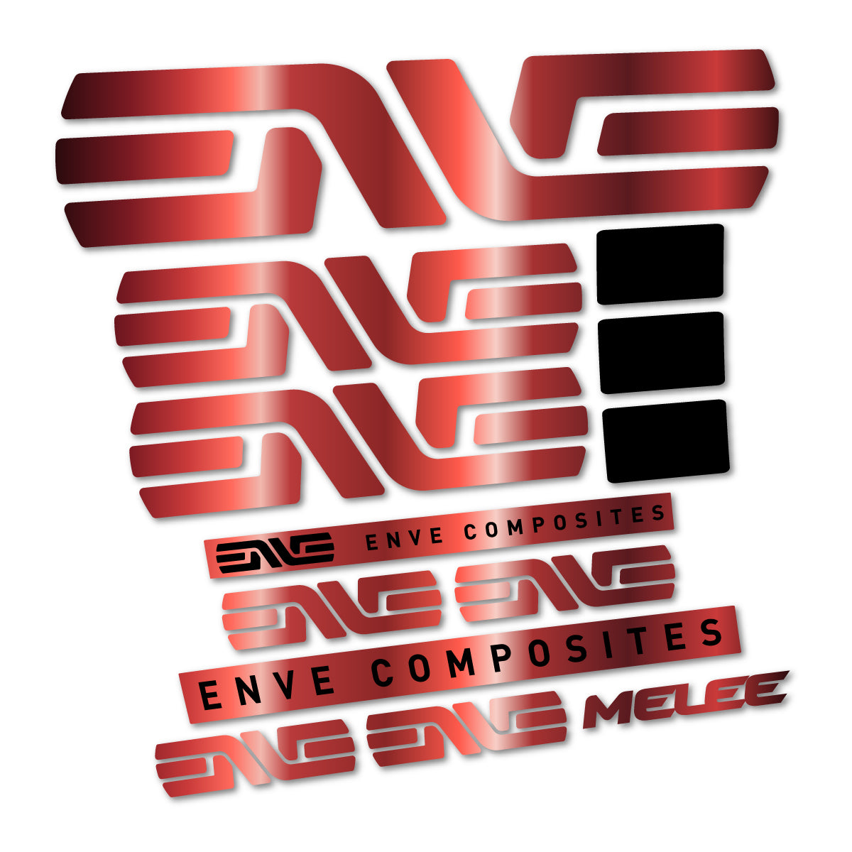 Adesivi Telaio Envx Melee 2026 in vinile - Rame