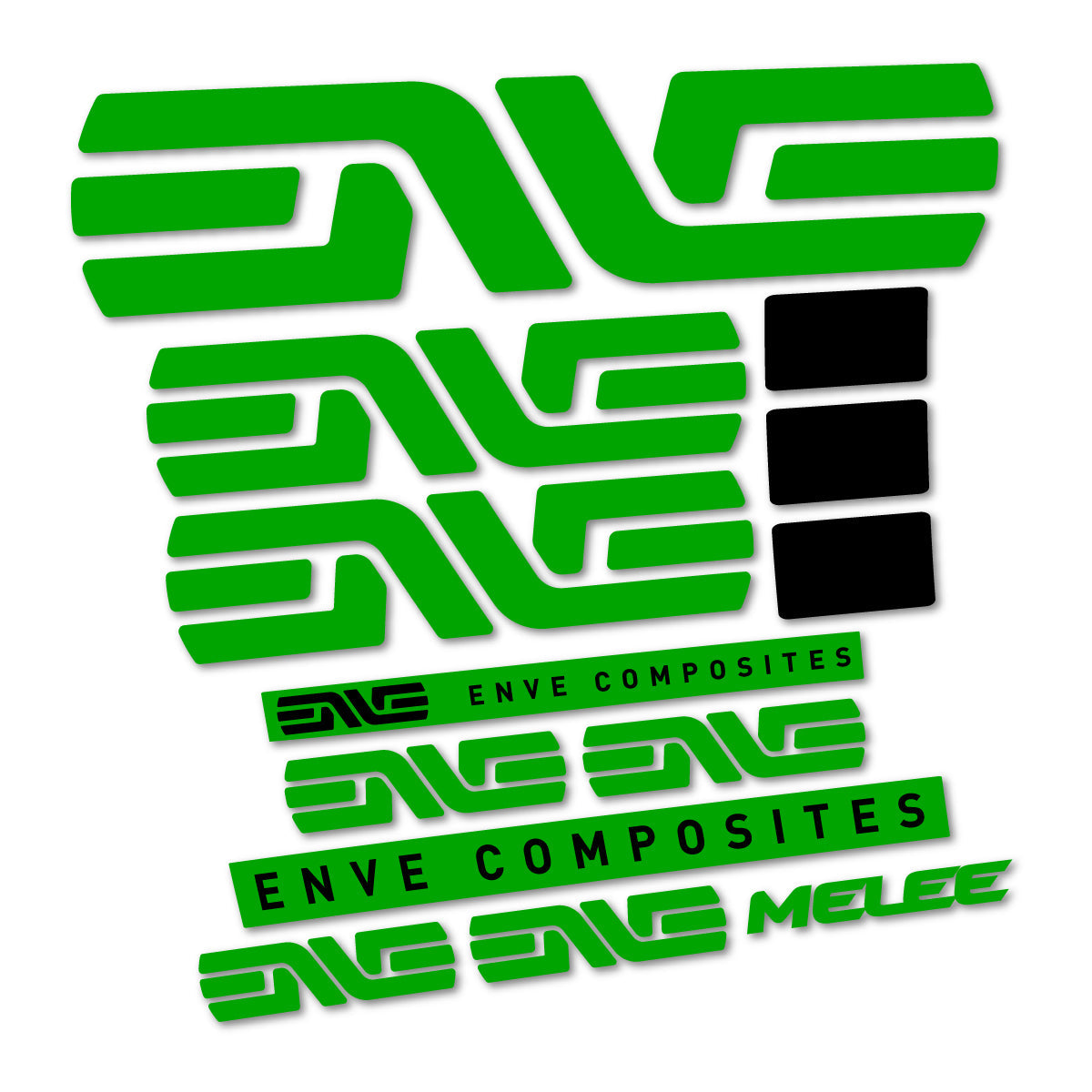 Adesivi Telaio Envx Melee 2026 in vinile - Verde
