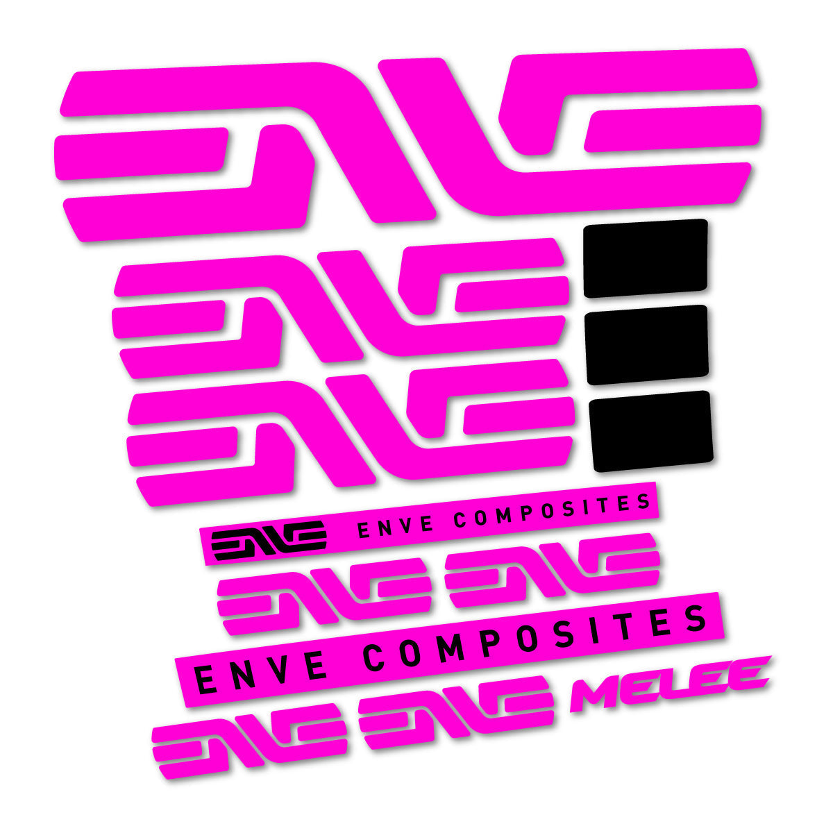 Adesivi Telaio Envx Melee 2026 in vinile - Fucsia Neon