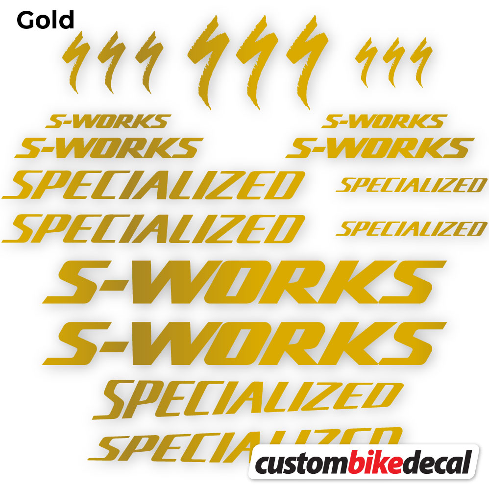Adesivi Telaio Specialized S-Works in vinile - Oro