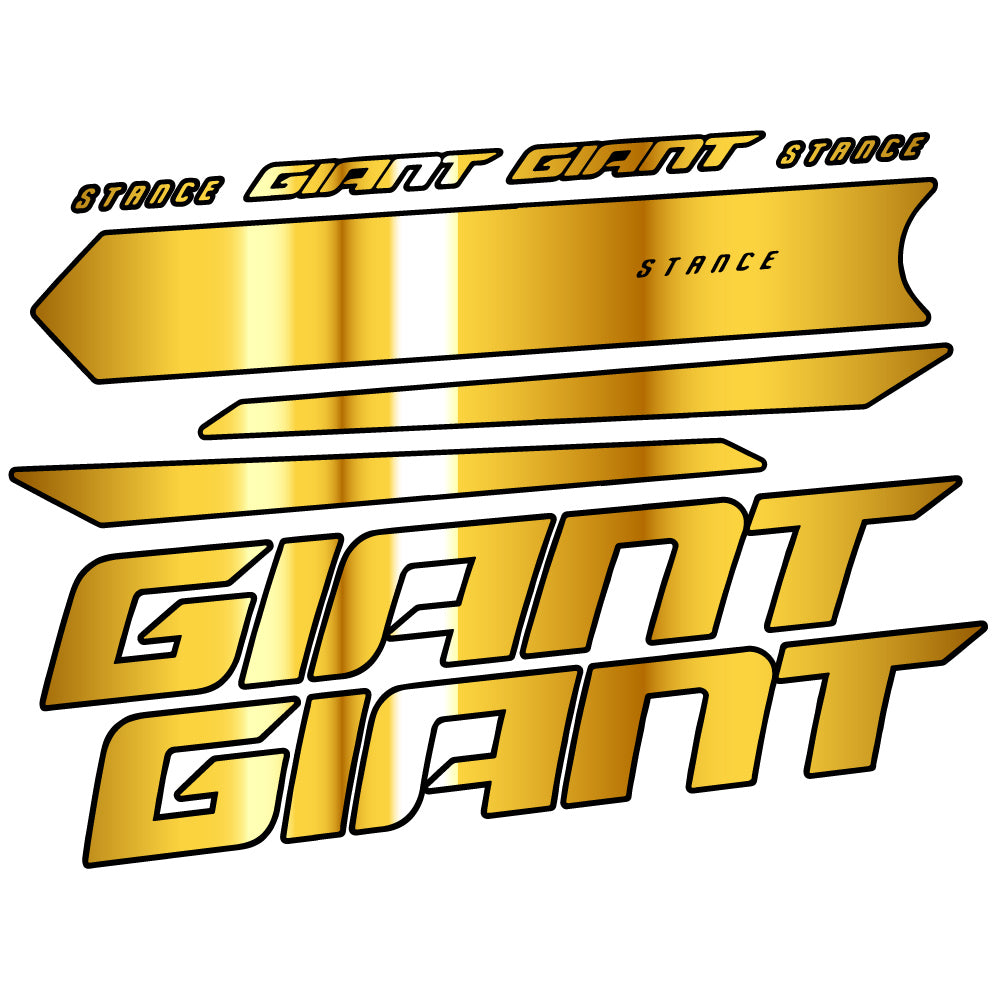 Adesivi Telaio Giant Stance 2021 in vinile - Oro Cromato