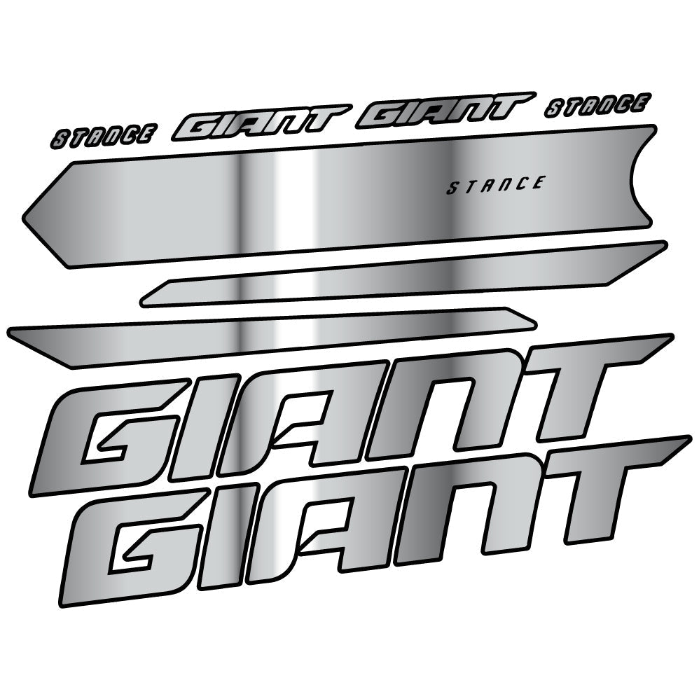 Adesivi Telaio Giant Stance 2021 in vinile - Argento Cromato