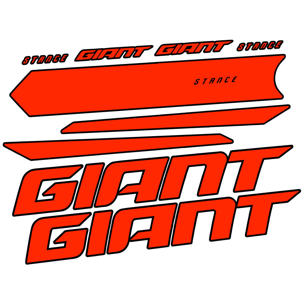 Adesivi Telaio Giant Stance 2021 in vinile - Rosso Neon
