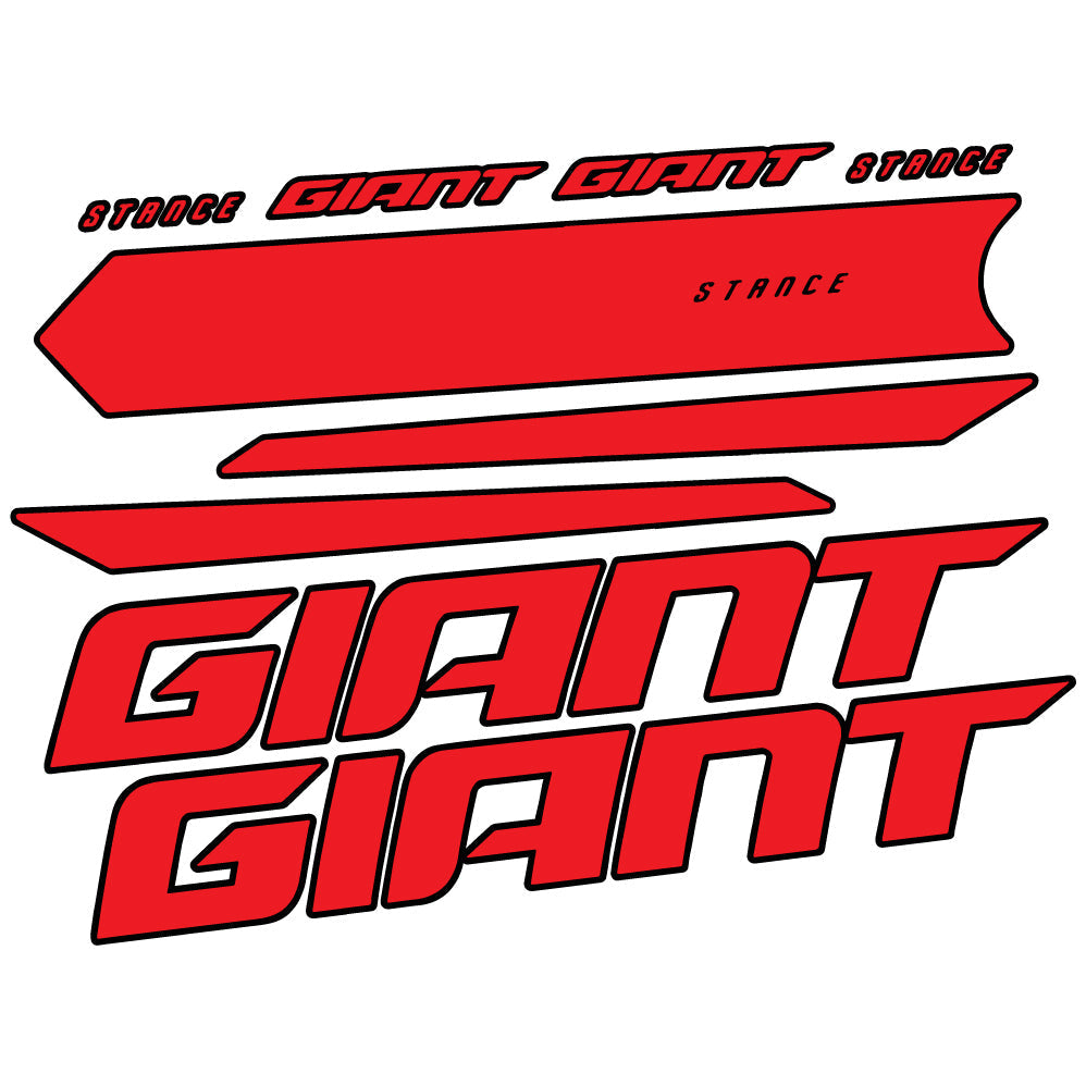 Adesivi Telaio Giant Stance 2021 in vinile - Rosso