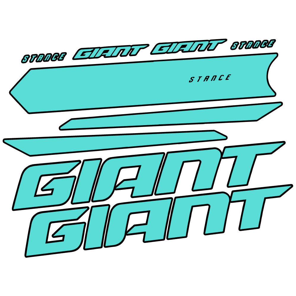 Adesivi Telaio Giant Stance 2021 in vinile - Verde Acqua