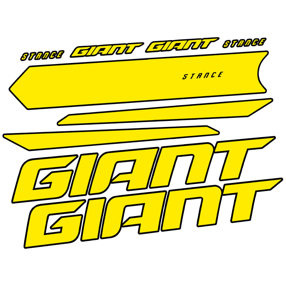 Adesivi Telaio Giant Stance 2021 in vinile - Giallo