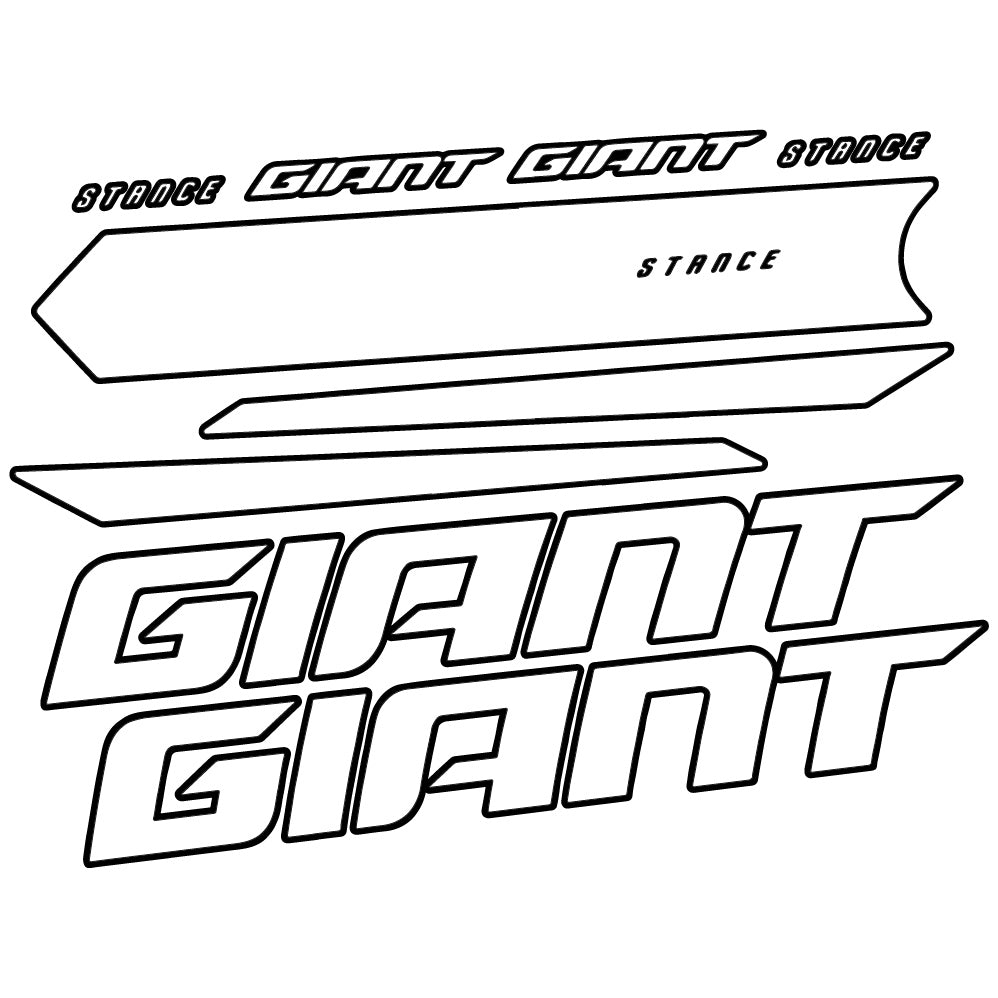 Adesivi Telaio Giant Stance 2021 in vinile - Bianco