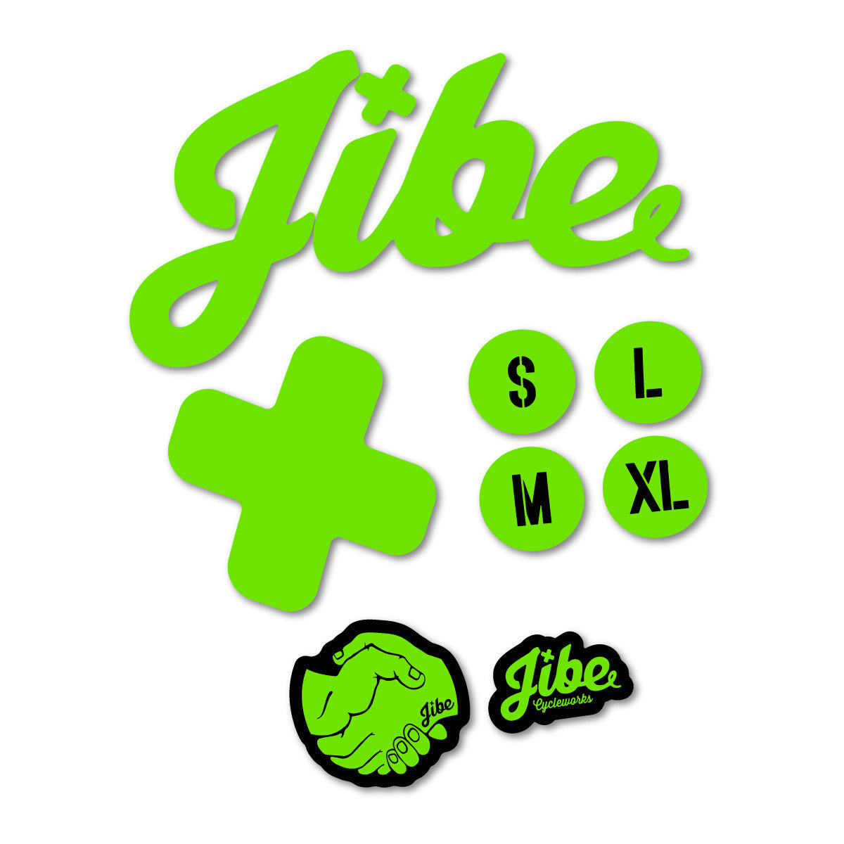 Adesivi Telaio Jibe XCHT 2023-2026 in vinile - Verde Mela