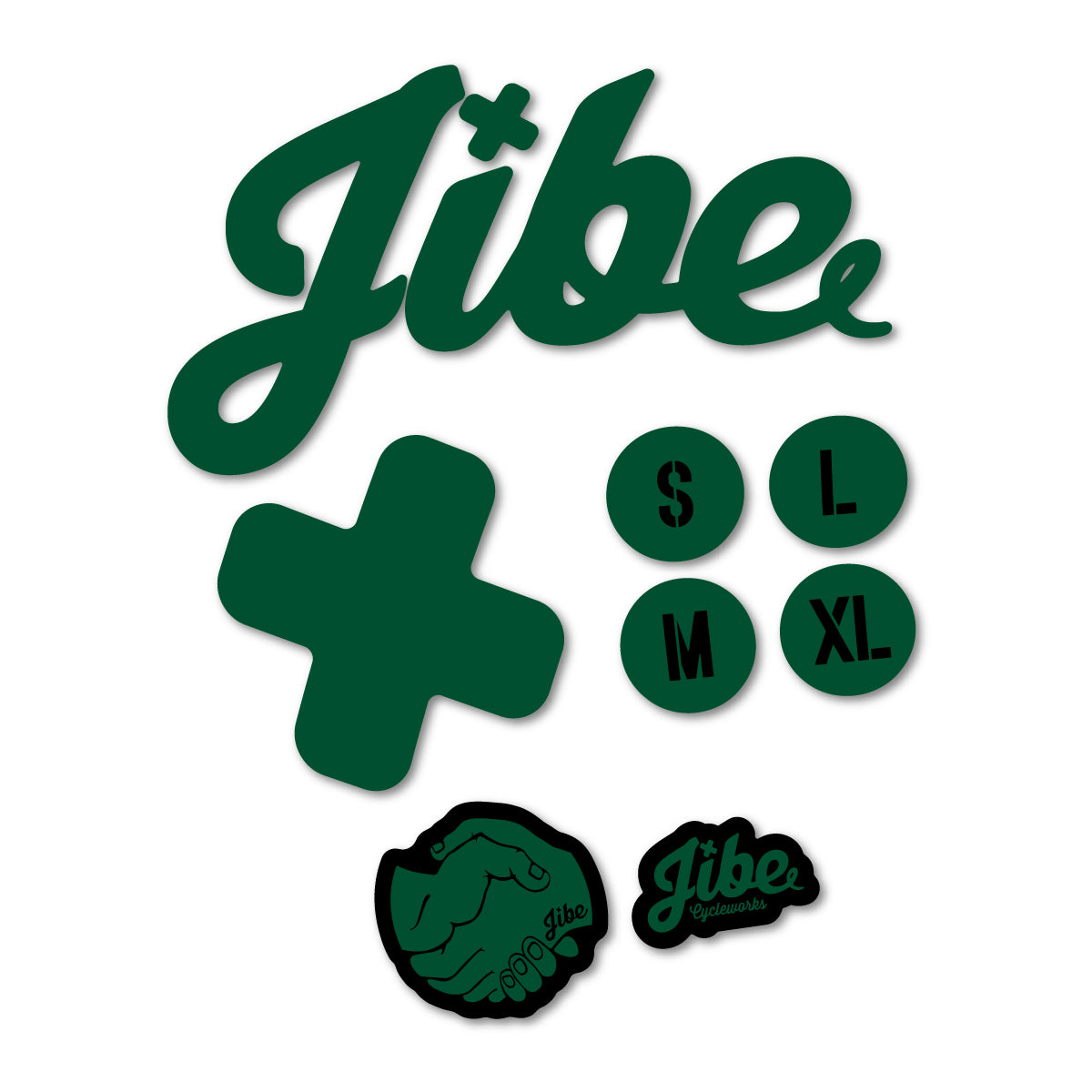 Adesivi Telaio Jibe XCHT 2023-2026 in vinile - Verde Scuro