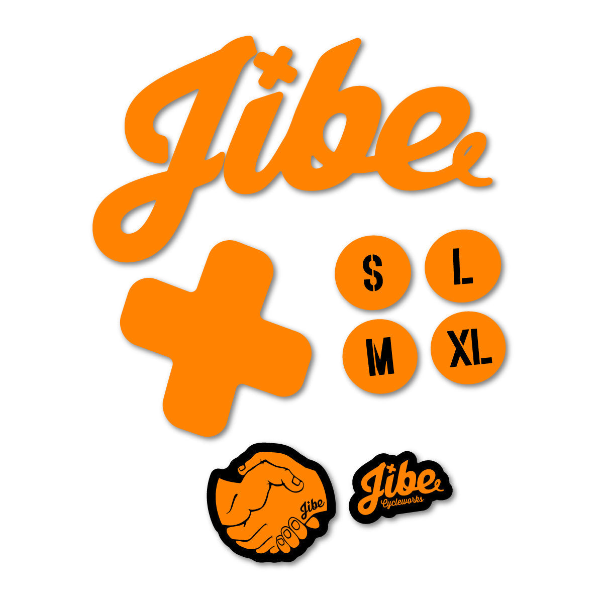Adesivi Telaio Jibe XCHT 2023-2026 in vinile - Arancione Neon Chiaro