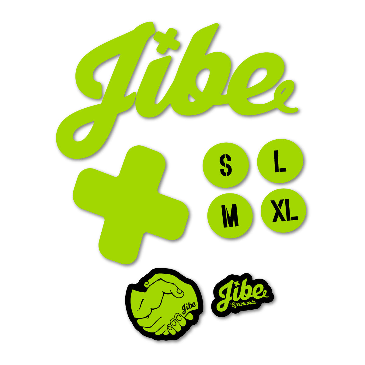 Adesivi Telaio Jibe XCHT 2023-2026 in vinile - Verde Lime