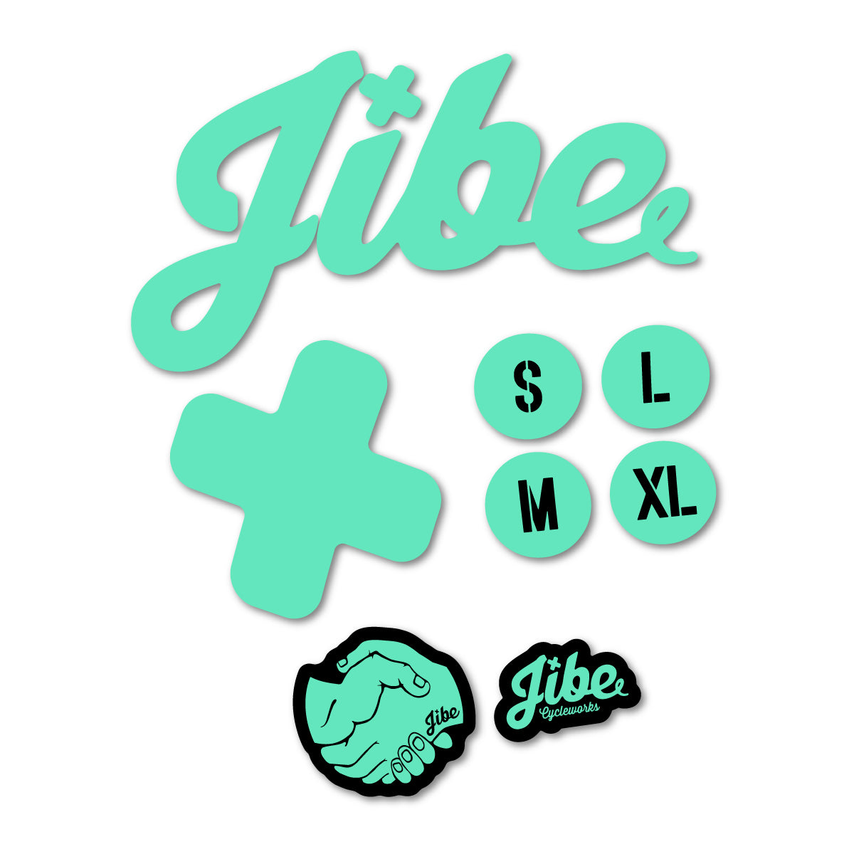 Adesivi Telaio Jibe XCHT 2023-2026 in vinile - Verde Menta
