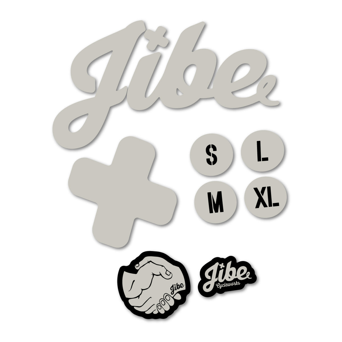 Adesivi Telaio Jibe XCHT 2023-2026 in vinile - Grigio Chiaro